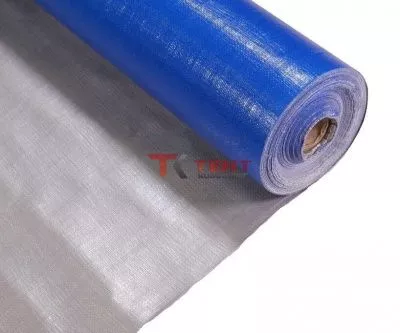Тентовое полотно ТАРПАУЛИН® 180 г/м2 (рулон 4х50 м; цвет синий/серебр.).